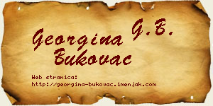 Georgina Bukovac vizit kartica